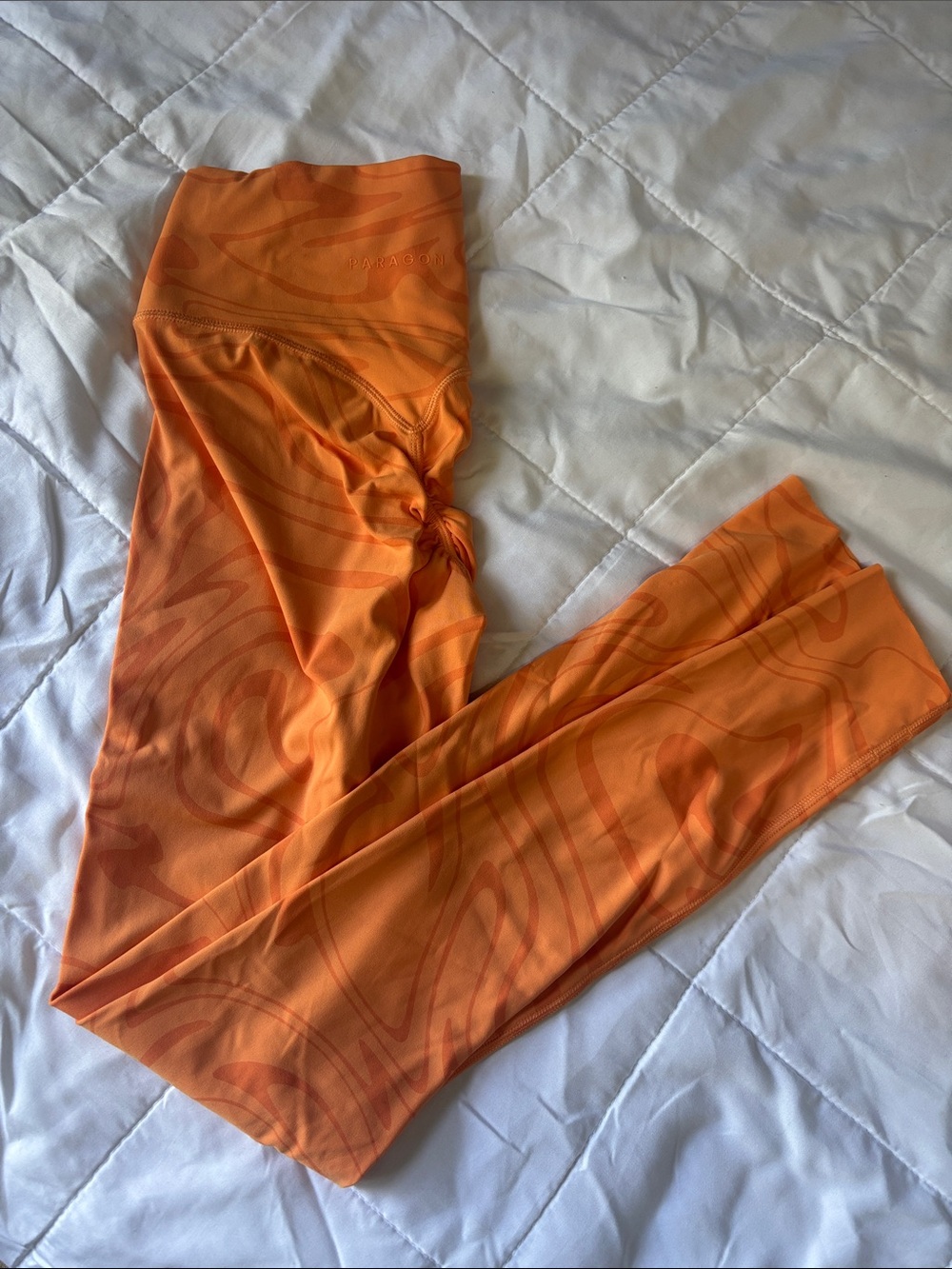 Paragon | Orange Marble Print Leggings